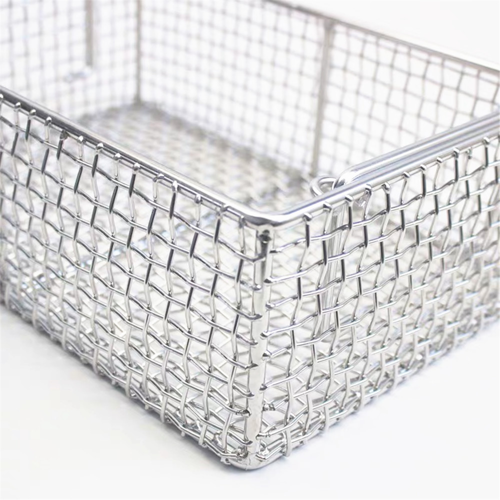 metal mesh storage basket 