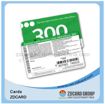 Secure Pin Number Prepaid Card