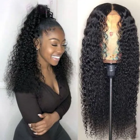 Uniky 13X4 water wave wig Glueless hd lace wig Vendor Unprocessed Brazilian pre plucked real human hair wig