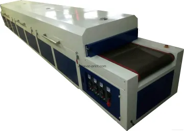 Dongguan textile t-shirt hot air IR drying tunnel machine