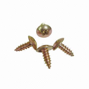 Truss Head Tapping Screws, Brass Plating
