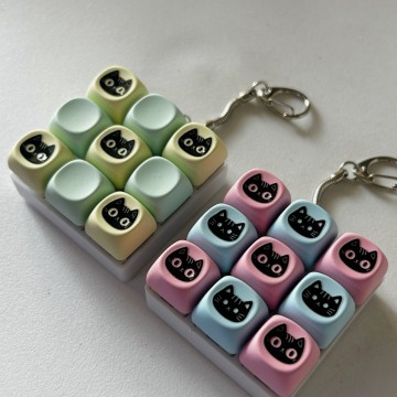 Custom Anime Keycap LED Fidget Keychain