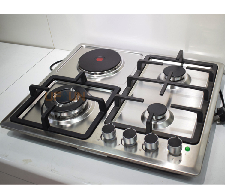 Manufacturer Stainless Steel Built-in 60cm Gas Cooker 4 Burners Gas Stove Burners Top Plate Induction Ceramic Gas Stove