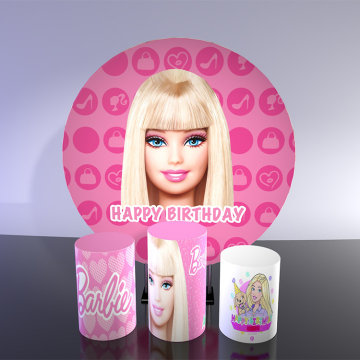 barbie party wall backdrop wedding