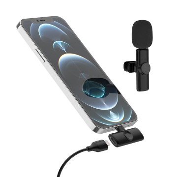 K11 Wireless Lavalier Microphone for iPhone/iPad - Plug-and-Play Clip-on Mini Mic with Noise Reduction (No App Required)