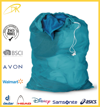 Cheap plastic mesh dirty laundry bag ,mesh laundry wash bag with drawstring