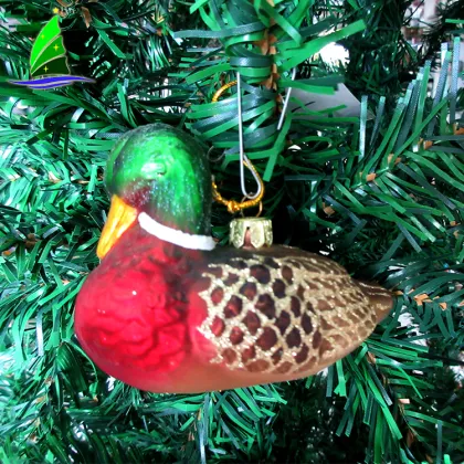 Artdargon Glass delights mallard duck Christmas Tree Ornament for decoration