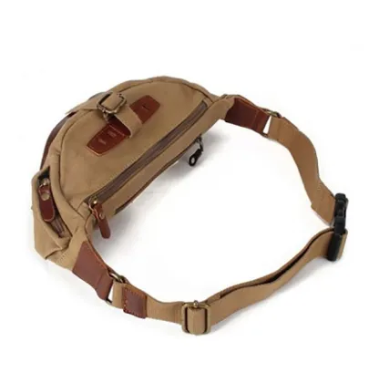 Men Tactical Canvas Army Fanny Pack Waist Bag