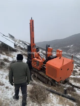Brand new Crawler mounted solar Sliding pile driver