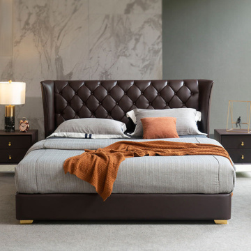 Tufted Furniture King Bed Luxury para sa Villa