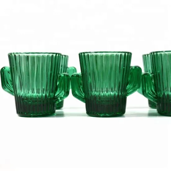 Vintage Green Cactus Shot Glass