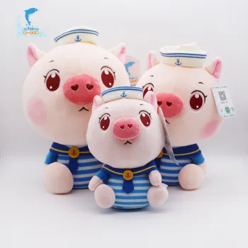 Kids cartoon animal character plush pig hand puppet