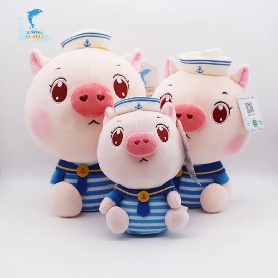 Kids cartoon animal character plush pig hand puppet