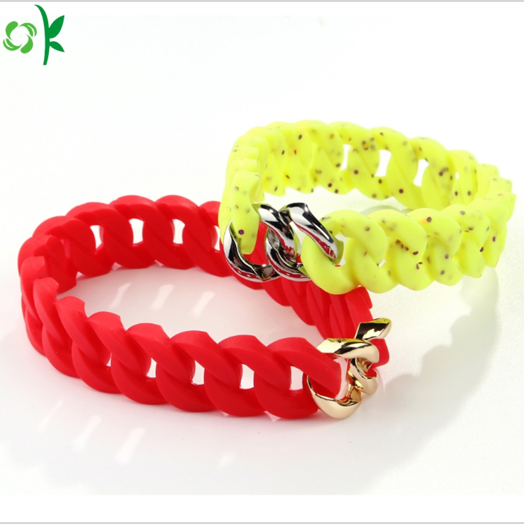 Custom Personalized Yellow/pink Tire Silicone Ring Bracelet