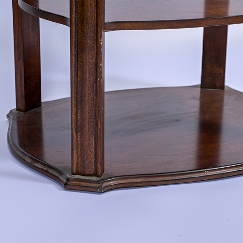 Natural Wood Corner Shelf for Living Room Storage