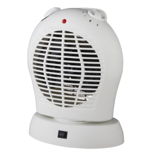 Upright fan heater with oscillating function