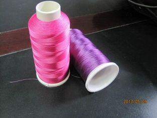 100% Polyester And Rayon Colorful Embroidery Thread , Pink