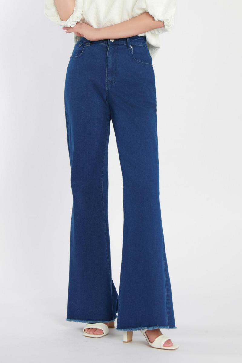 Ladies Blue Flared Jeans