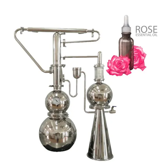 Small Home Jasmine Essential Oil Distillation Equipment and Alembic Essential Oil Distiller
