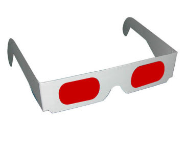Fashionable Lightweight 0.07mm Red Pet Filter Lens Paper 3d Red Decoder Glasses For Games, Contests