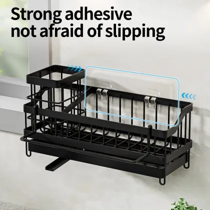 Single-Tier Metal Kitchen Sink Rack