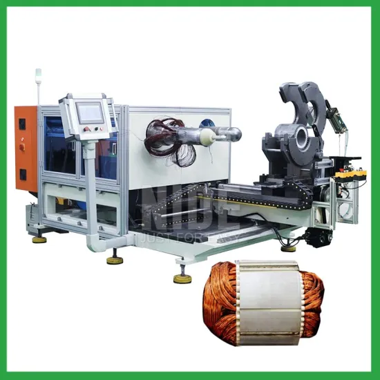 Automatic submersible motor stator coil inserting and expanding machine