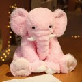 Cute sitting posture realistic plush elephant toy