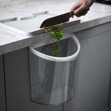 Wall-Mounted Multifunctional Transparent Trash Can with Classic Design