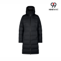 Parka de inverno com isolamento longo e capuz ajustável