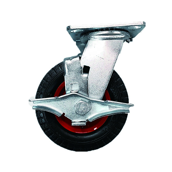 Heavy Duty Pneumatic Caster wheel Side Brake