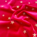 Tessuto in velluto coreano spandex glitter stella dorata