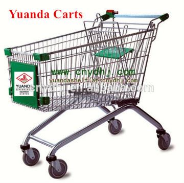 125Liter Cheap Metal Asian Type Supermarket Steel Serving Cart
