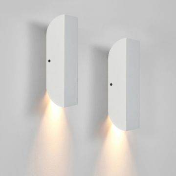 Black Nordic Modern Aluminum LED Wall Sconce for Bedroom, Living Room, and Dining Room