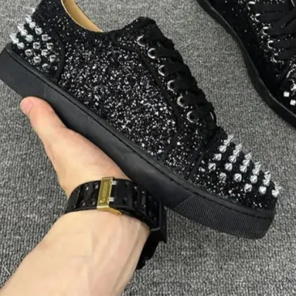 High Quality Men's Classic Gold Rivet Flat Shoes