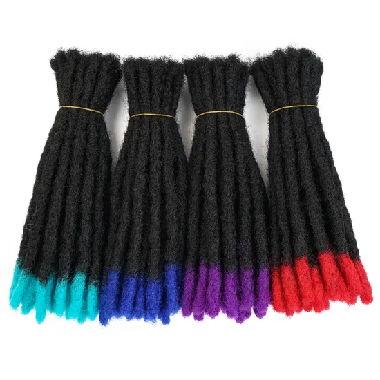 China Factory 613 Black 6 10 inch Handmade Dreadlocks Hair Extension Hip-Hop Style Synthetic Braiding Hair
