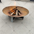 Corten steel metal fire bowl modern