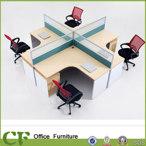 office furniture office counter design cross shape 4 seater office partition