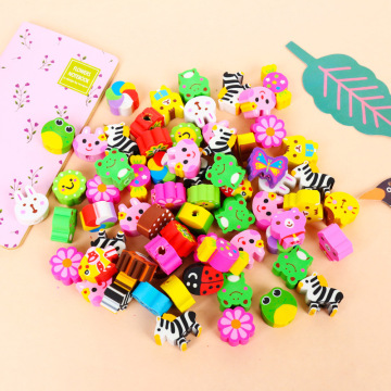 Grosir Kustom Lucu Kawaii Mini 3D Kartun Hewan Desain Pensil Penghapus untuk Anak -anak