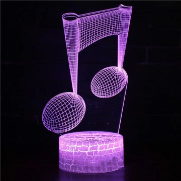 3D Illusion Music Note Desk Lamp: A Stylish Gift for Musicians and Luminous Home Decor
