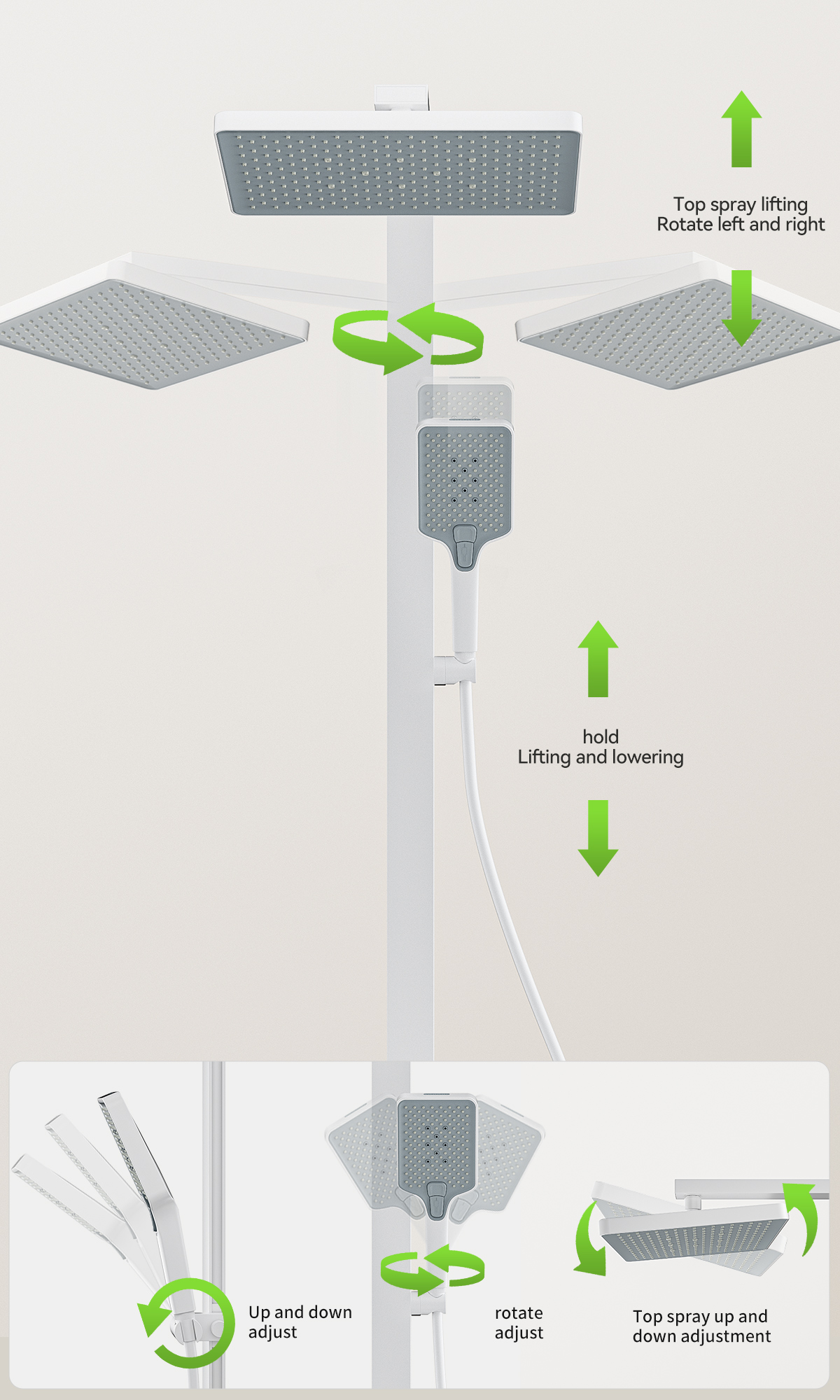 usage of shower set