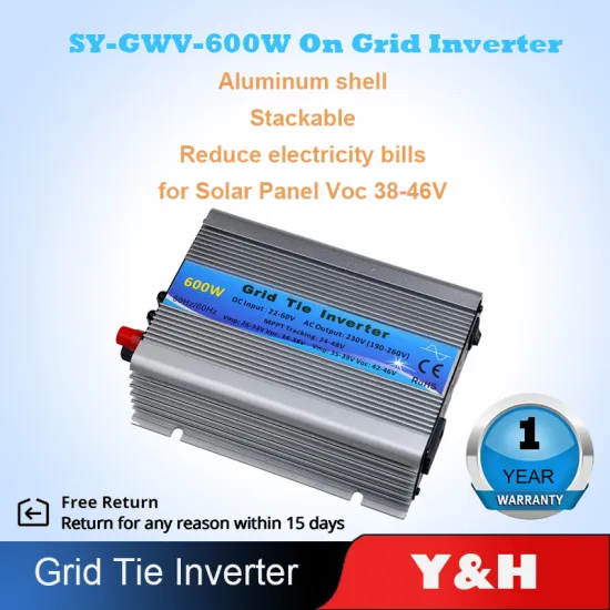 600W Grid Tie Solar Inverter MPPT Pure Sine Wave Micro Inversor DC22-60V PV Input AC120V/220V for 36V Solar Panel Home System