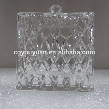 Clear Square Custom Made Glass Perfume Bottles Glass Perfume Bottles 100 ML