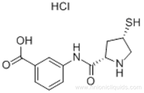 3-[(2S,4S)-4-Mercaptopyrrolidine-2-carboxamido]benzoic acid hydrochloride CAS 219909-83-8