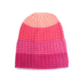 Fleece Half-Lining Hat Customed Kids Colorful Stripe Wool Knitted Beanie Hat Factory