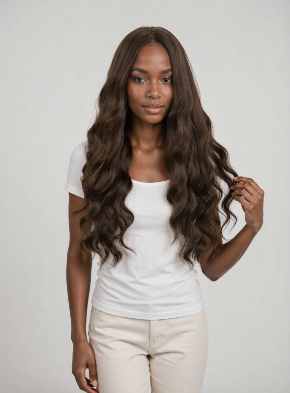 Natural Straight Long Human Hair Wig For Women