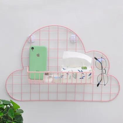 Cloud shelf hanging wall wrought makeup storage decoration