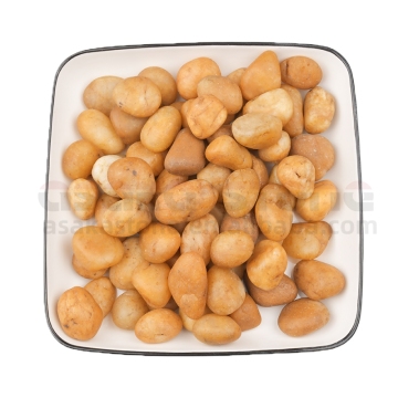 Natural Yellow Polished River Rock Pebbles for Garden and Landscape Decoration