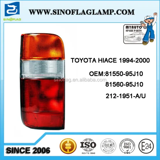 Used Tail Lamp for Toyota Hiace 1995 (Part Numbers: 81550-95J10, 81560-95J10)