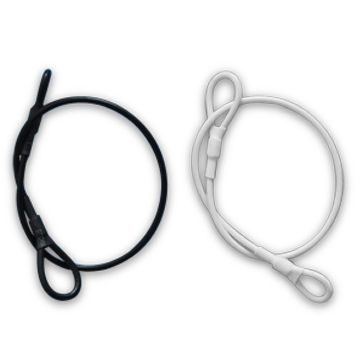 RF Lanyards, Available in Black or White, Made of EAS, Measures 400mm