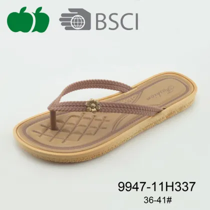 New Design Ladies Summer Plastic Flip Flops